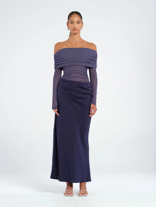 Benni Yasmin Off Shoulder Navy